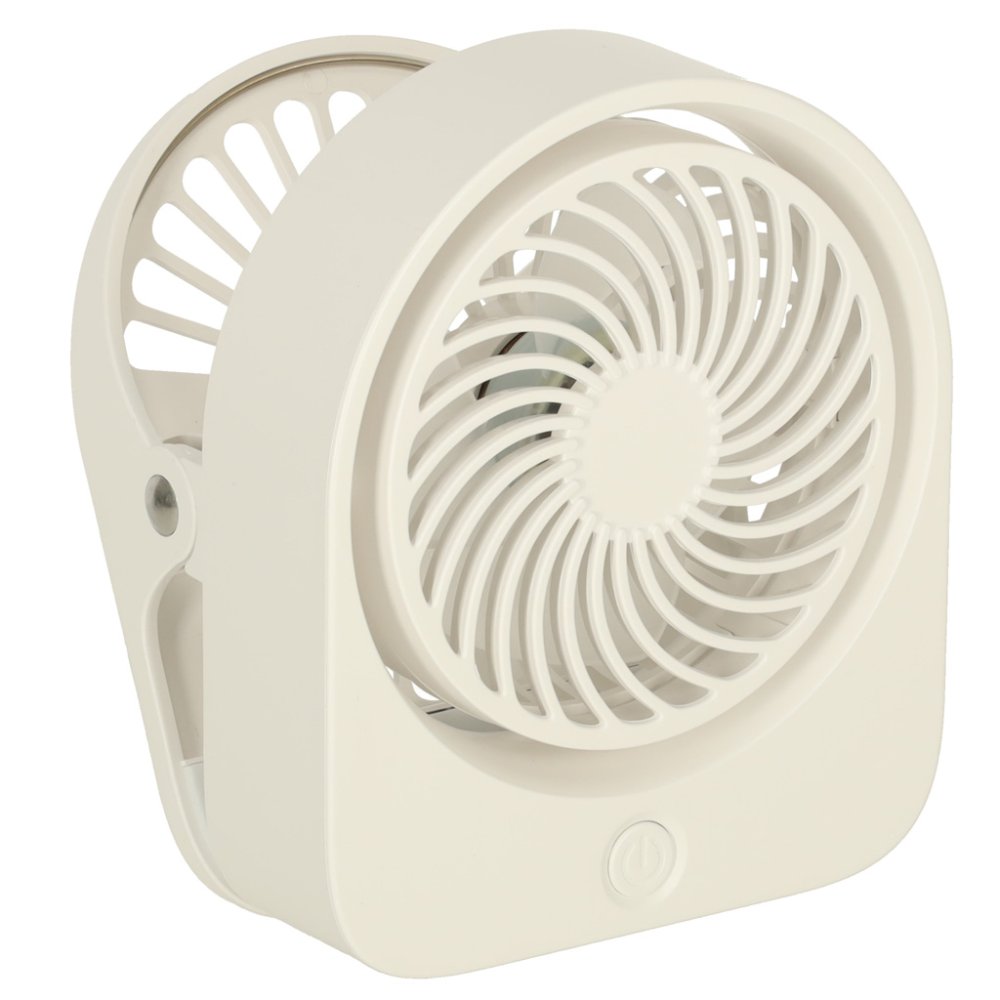 Wireless Clip On Desk Fan USB Rechargeable 3 Speeds 11.5 cm, White (0)